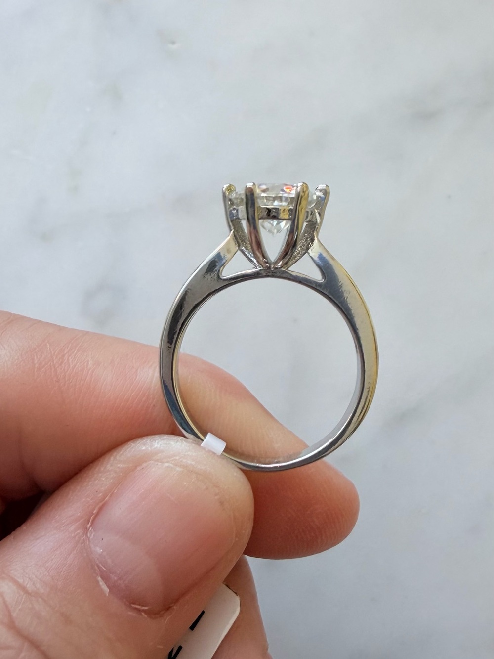 New Elegant 2 Carat Moissanite Ring with Pave' Band - Women Jewelry Size 7 - Picture 4 of 6